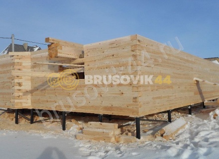 Дом по проекту № 41 из проф. бруса 145х195 мм