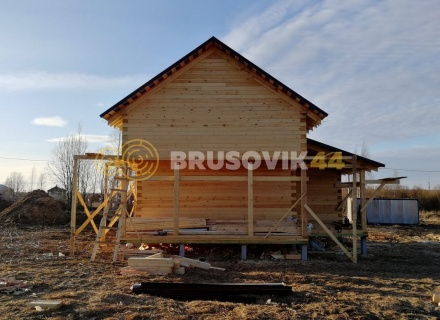 Дом 9х9 из профилированного бруса 145х195 мм, Костромская область, поселок Зарубино