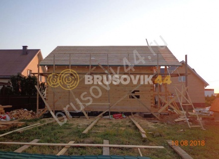 Дом из проф. бруса 145х145 мм по индивидуальному проекту