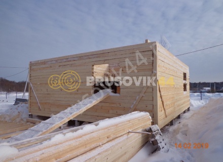 Дом из обрезного бруса 150х150 мм по проекту №67
