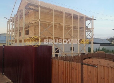 Дом 8х9 м из профилированного бруса 145х195 мм в г. Кострома, ул. Космонавтов, д. 43