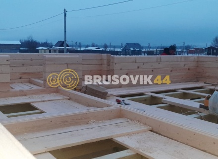 Баня 6х6м по проекту №15 из профилированного бруса 145х145мм в д. Глазово, Можайский район, Московская облать