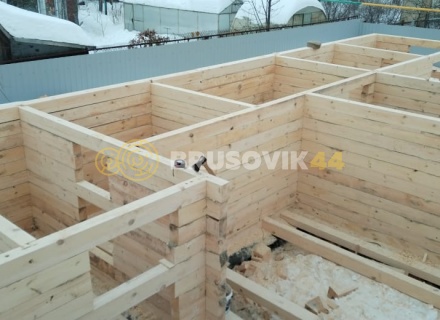 Двухэтажный дом 6х12м с террасой 3х6м из обрезного бруса 150х150мм по индивидуальному проекту в г. Иваново