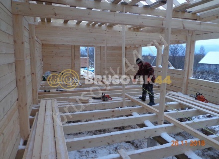  Дом 6,2х12,2 м из профилированного бруса 145х145 мм