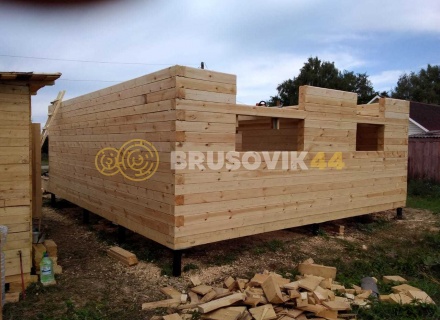 Дом 6х9 м из профилированного бруса 145х145 мм в деревне Соловачево, Ухоловский район, Рязанская область