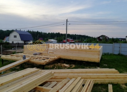 Дом 6х9 м из профилированного бруса 145х145 мм в коттеджном посёлке Барсово, д. Малые Петрищи, городской округ Щёлково, Московская область
