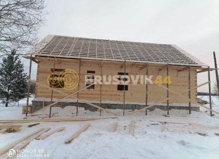 Дом 9х12м из профилированного бруса 145х145 мм в д. Мытишино, Угранский район, Смоленская область