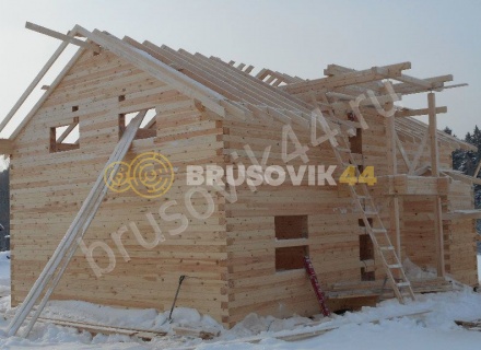 Дом по проекту № 41 из проф. бруса 145х195 мм