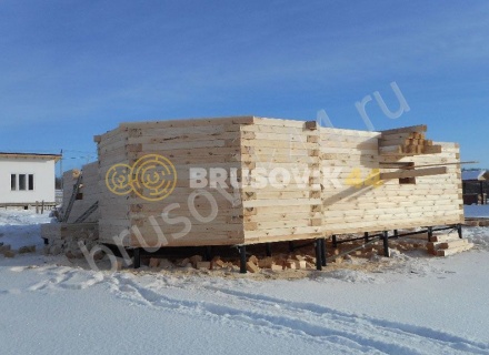 Дом по проекту № 41 из проф. бруса 145х195 мм