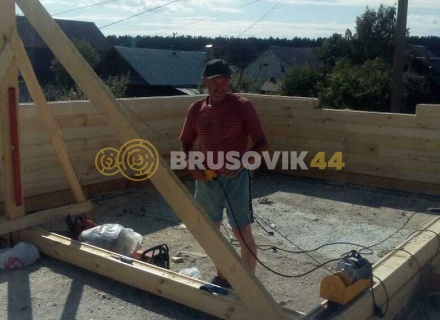 Дом 8х9 м из профилированного бруса 145х195 мм в г. Кострома, ул. Космонавтов, д. 43