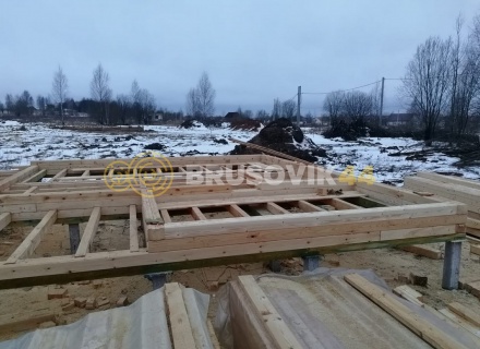 Дом 9х9 из профилированного бруса 145х195 мм, Костромская область, поселок Зарубино