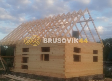 Дом 6х9 м из профилированного бруса 145х145 мм по индивидуальному проекту в д. Алексино, Александровский р-н., Владимирская обл