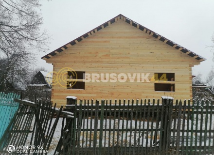 Дом 9х12 м из профилированного бруса 145х145 мм по индивидуальному проекту в городе Струнино, Владимирская область