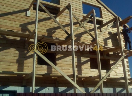 Дом 8х9 м из профилированного бруса 145х195 мм в г. Кострома, ул. Космонавтов, д. 43