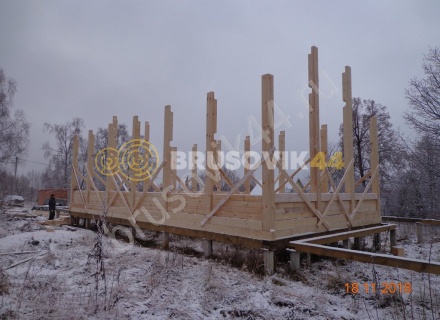  Дом 6,2х12,2 м из профилированного бруса 145х145 мм