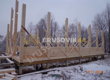  Дом 6,2х12,2 м из профилированного бруса 145х145 мм