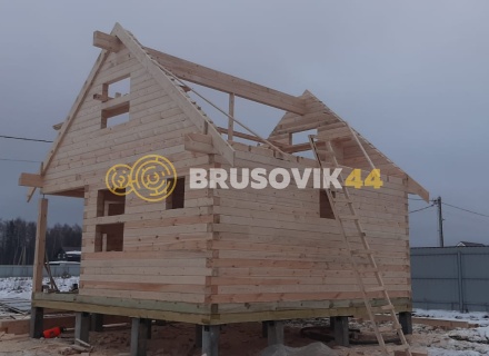 Баня 6х6м по проекту №15 из профилированного бруса 145х145мм в д. Глазово, Можайский район, Московская облать