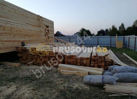 Дом из обрезного бруса 150х150 мм по индивидуальному проекту 