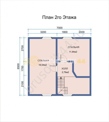 Проект №30 дома из бруса 7х9