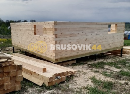 Дом 6х6м по индивидуальному проекту профилированного бруса 145х145мм в д. Яковлево, Тутаевский район, Ярославская область