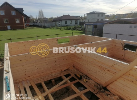 Дом 8х10м из профилированного бруса 145х195мм по индивидуальному проекту в посёлке Зелёная Роща, Угличский район, Ярославская область
