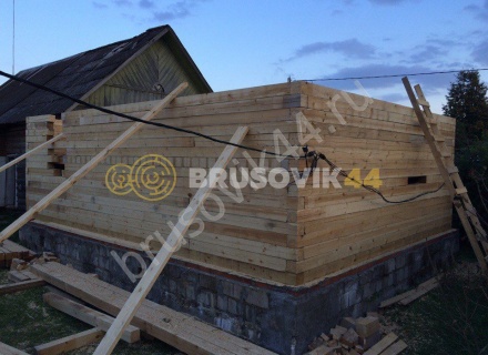 Дом из бруса по проекту заказчика