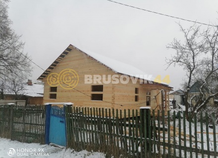 Дом 9х12 м из профилированного бруса 145х145 мм по индивидуальному проекту в городе Струнино, Владимирская область