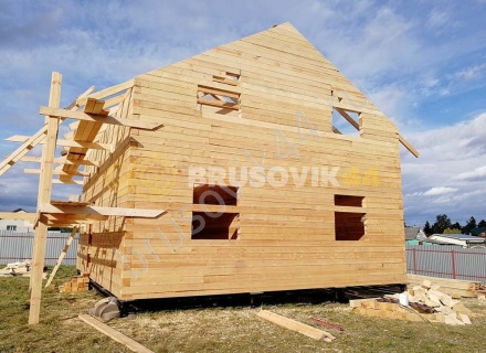 Дом из обрезного бруса 150х150 мм по индивидуальному проекту 