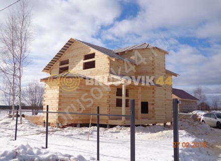 Дом из обрезного бруса 150х150 мм по проекту №67