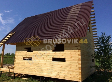 Дом по проекту заказчика из профилированного брус 145х145