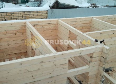 Двухэтажный дом 6х12м с террасой 3х6м из обрезного бруса 150х150мм по индивидуальному проекту в г. Иваново