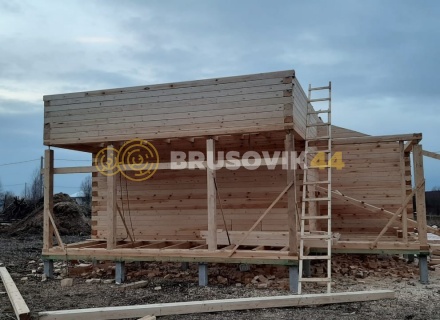 Дом 9х9 из профилированного бруса 145х195 мм, Костромская область, поселок Зарубино