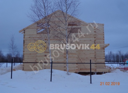 Дом из обрезного бруса 150х150 мм по проекту №67