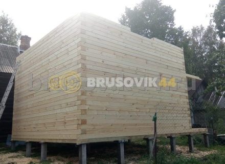 Дом 6х8 м из профилированного бруса 145х195 мм в Ярославской области