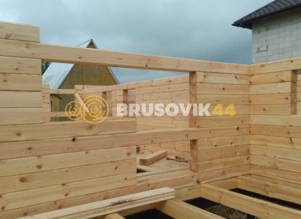 Дом 7,5х9м из профилированного бруса 145х145мм по проекту № 2 в д. Богданово, Рязанская область