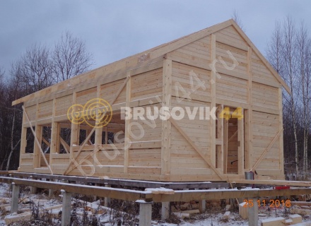  Дом 6,2х12,2 м из профилированного бруса 145х145 мм