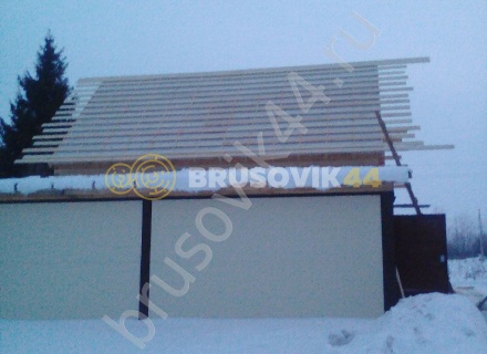 Дом по проекту заказчика из профилированного бруса 145х145 мм
