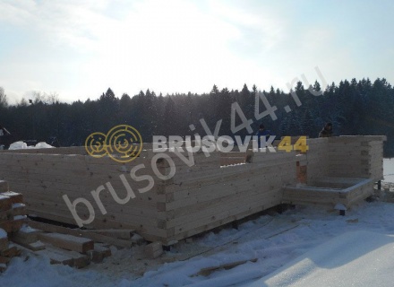 Дом по проекту № 41 из проф. бруса 145х195 мм