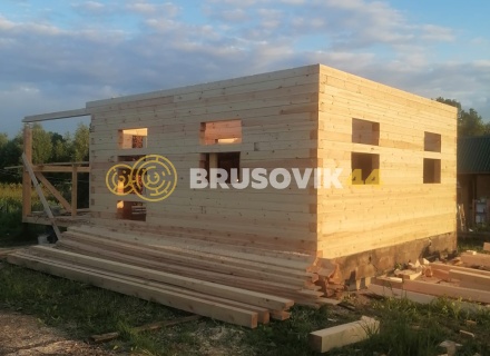 Дом 6х9 м из профилированного бруса 145х145 мм по индивидуальному проекту в д. Алексино, Александровский р-н., Владимирская обл