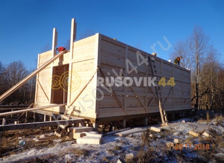  Дом 6,2х12,2 м из профилированного бруса 145х145 мм