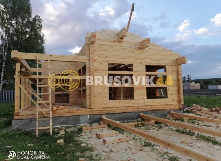 Дом 9х11м из профилированного бруса 145х195мм с рубкой углов &quot;в чашу&quot; по индивидуальному проекту в д. Иванцево, Ивановский р-н