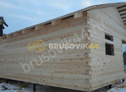 Баня из профилированного бруса 145х145 мм. по проекту № 7