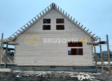 Дом 8х9 м из профилированного бруса по проекту № 21 в д. Соболево, городской округ Ликино-Дулёво, МО