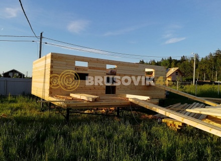 Дом 6х9 м из профилированного бруса 145х145 мм в коттеджном посёлке Барсово, д. Малые Петрищи, городской округ Щёлково, Московская область