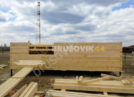Дом 8,6х8,2, по проекту № 21 из обрезного бруса 150х150 мм