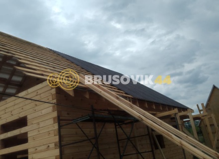 Дом 7,5х9м из профилированного бруса 145х145мм по проекту № 2 в д. Богданово, Рязанская область