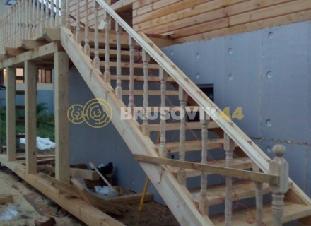 Дом 8х9 м из профилированного бруса 145х195 мм в г. Кострома, ул. Космонавтов, д. 43