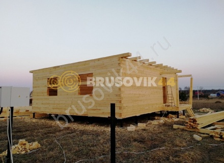 Дом 8,6х8,2, по проекту № 21 из обрезного бруса 150х150 мм