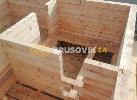 Баня 4,5х4,5 м с террасой 3х4,5 м из обрезного бруса 150х150 мм по индивидуальному проекту в д. Зарубино, Костромской район