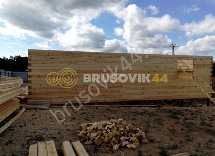 Дом из профилированного бруса 145х145 мм по индивидуальному проекту